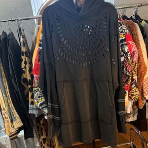 Free People last call sweatshirt with cutouts